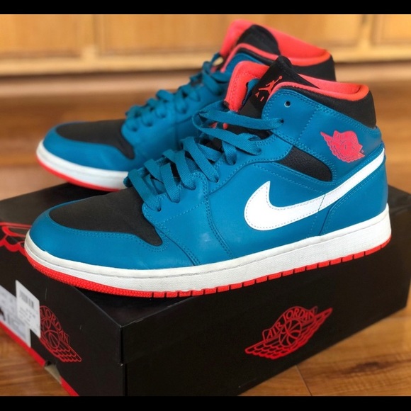 air jordan 1 mid wolf grey tropical teal